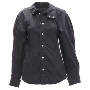 Bottega Veneta cotton blend 3D cut sleeves snap shirt